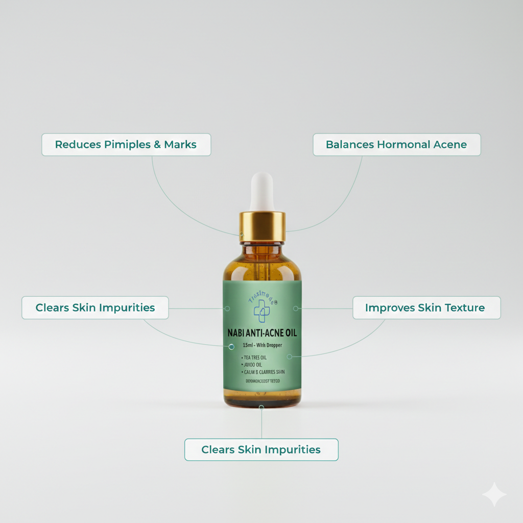 Nabhi Chikitsa Acne navel(belly button) Oil - for Pimples & Acne Marks with Dropper 15ml- view 8